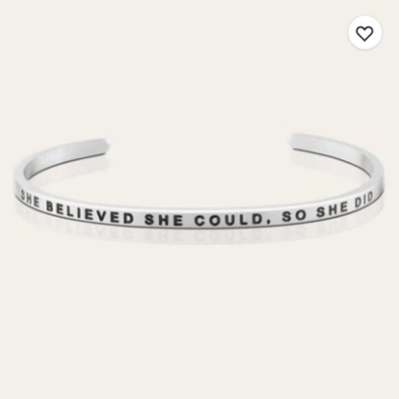 💥Mantra Brand Silver Inspirational Bracelet - Empowerment - Picture 2 of 12